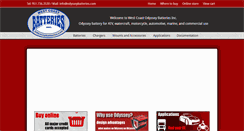 Desktop Screenshot of odysseybatteries.com