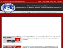 Tablet Screenshot of odysseybatteries.com